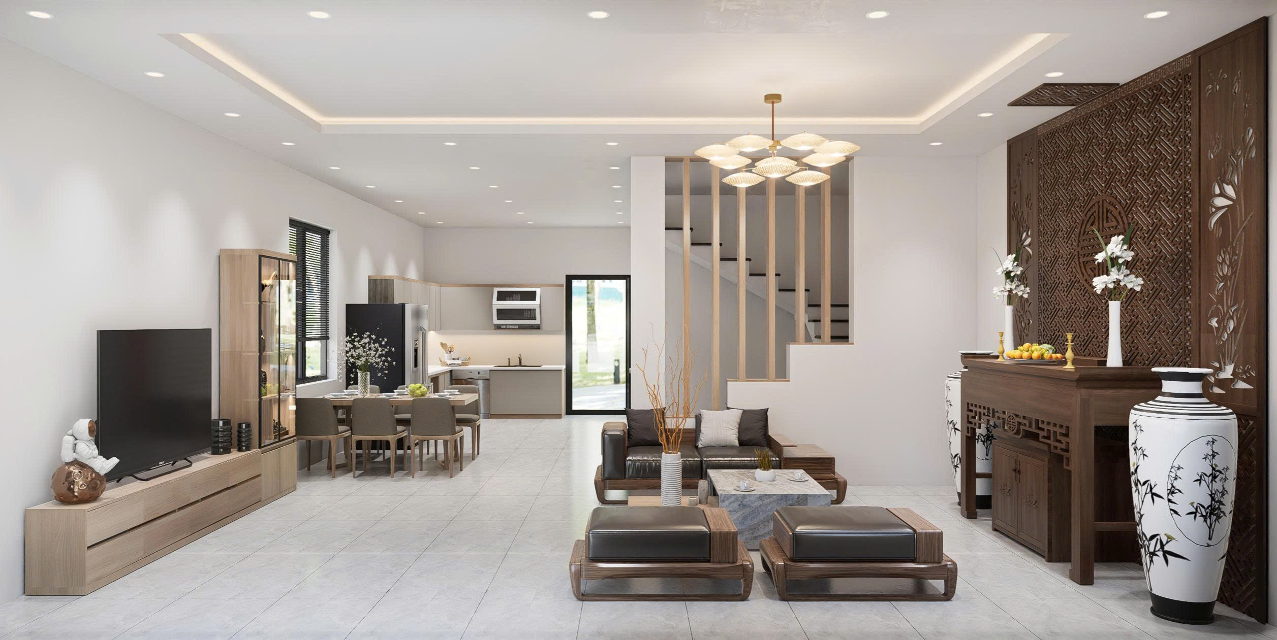 Thiết kế nhà phố Đông Anh 2